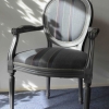 Armstol - ompolstring med Herringbone Stripe